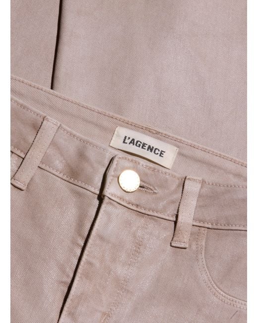 L'Agence Natural Kendra Coated Cropped Flare Jean