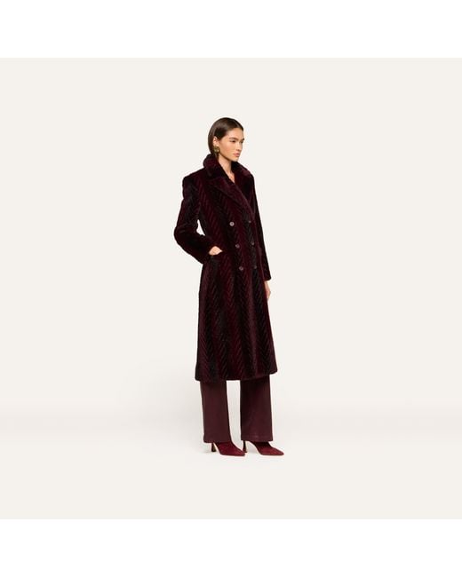 L'Agence Purple Icelyn Faux Fur Coat