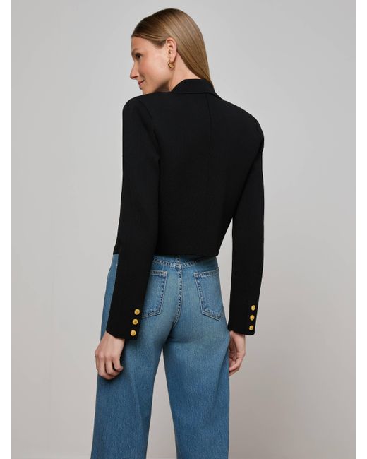 Blazer En Maille Court Elio, Noir/Doré L'Agence en coloris Multicolor