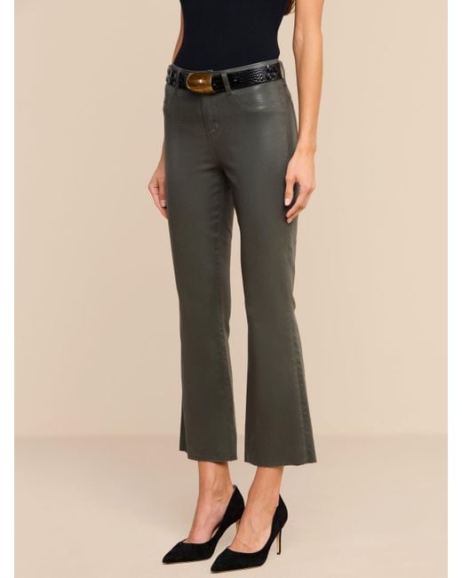 L'Agence Multicolor Kendra Coated Cropped Flare Jean