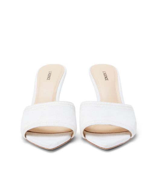 L'Agence White Lolita Open Toe Mule