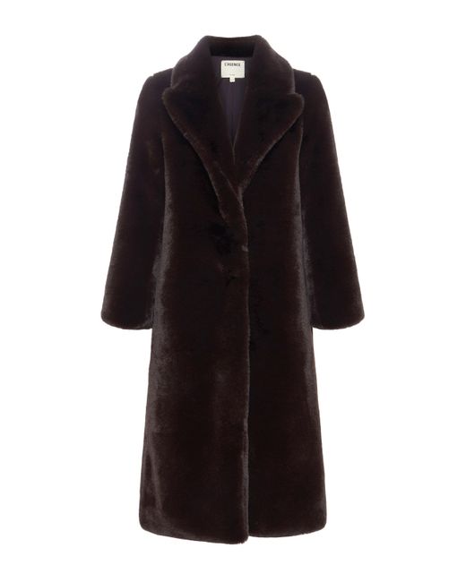 L'Agence Multicolor Luxe Vegan Fur Oversized Coat