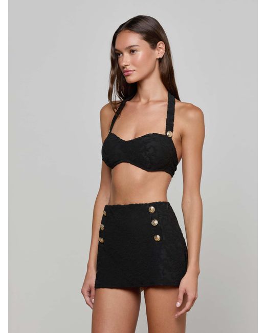 L'Agence Black Coco Swim Skirt