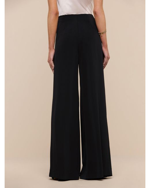 L'Agence Blue Nova Pleated Wide-leg Pant