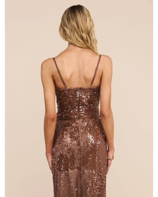 L'Agence Brown Lior Sequin Top