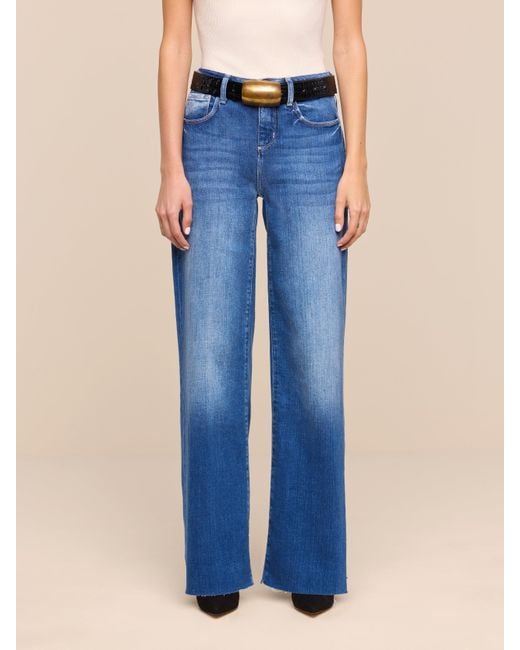 L'Agence Blue Petite Scottie Wide-Leg Jean