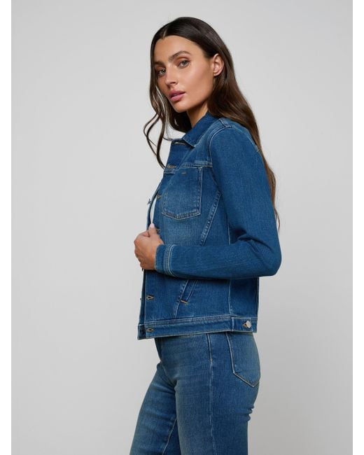 L'Agence Blue Celine Jean Jacket