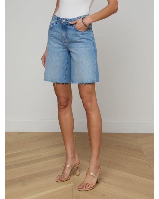 L'Agence Blue River Jean Bermuda Short