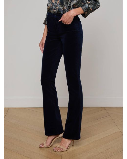 Jean En Velours Stevie, Bleu Nuit Profond L'Agence en coloris Multicolor