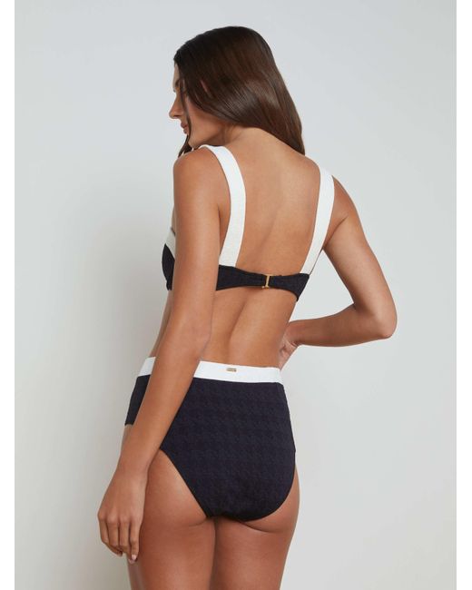 Bas De Bikini Taille Haute Vanessa En Noir/Blanc L'Agence en coloris White