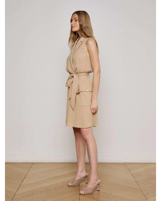 Robe En Lin Mélangé Cosima, Amande L'Agence en coloris Natural