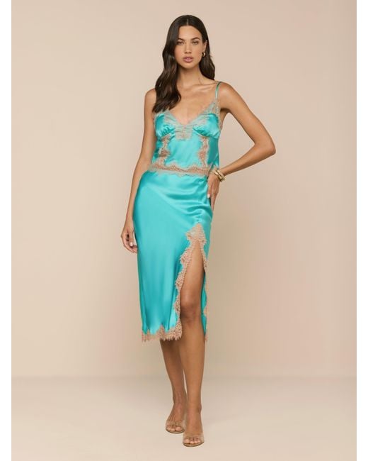 Camisole En Dentelle De Soie Kimber L'Agence en coloris Blue