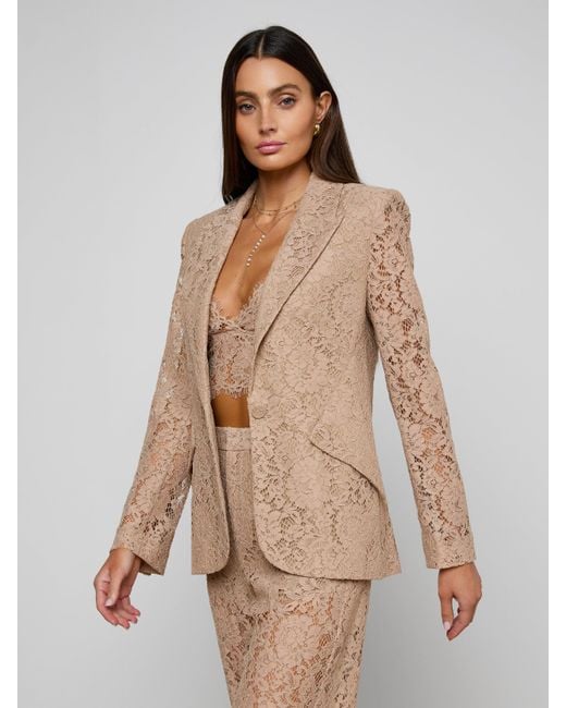 L'Agence Natural Chamberlain Lace Blazer