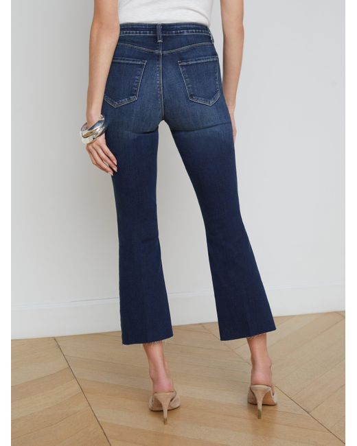Jean Évasé Court Taille Haute Kendra En Columbia L'Agence en coloris Blue