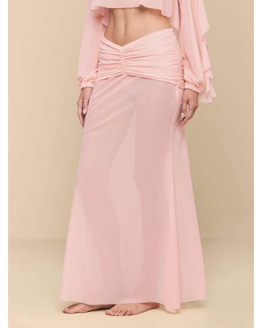 L'Agence Natural Mahe Mesh Cover-Up Skirt