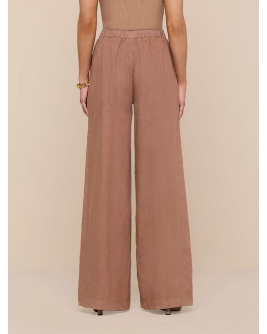 L'Agence Natural Connie Linen Drawstring Trouser