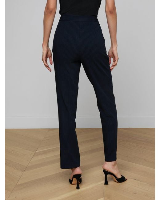 L'Agence Blue Rebel Pinstriped Trouser
