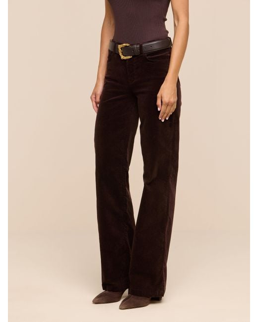 L'Agence Multicolor Scottie Velvet Wide-Leg Jean