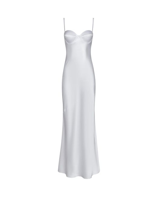 L'Agence White Sayla Silk Gown