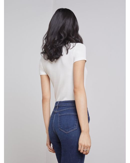 L'Agence White Ressi Fitted Tee