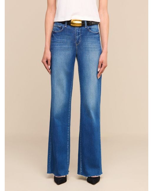 L'Agence Pink Scottie Wide-leg Jean