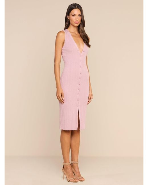 L'Agence Pink Domino Dress