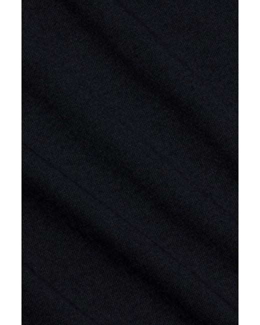 L'Agence Black Aileen Cotton Crewneck T-Shirt