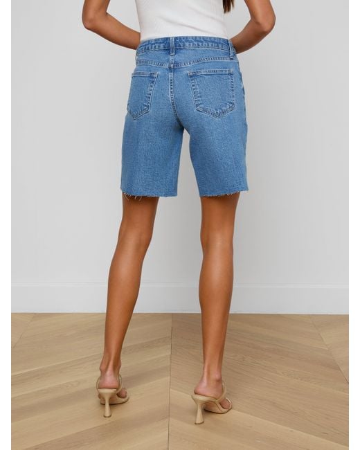 L'Agence Blue River Jean Bermuda Short