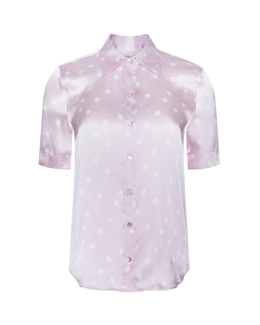 L'Agence White 'Agence Ellah Silk Blouse Top