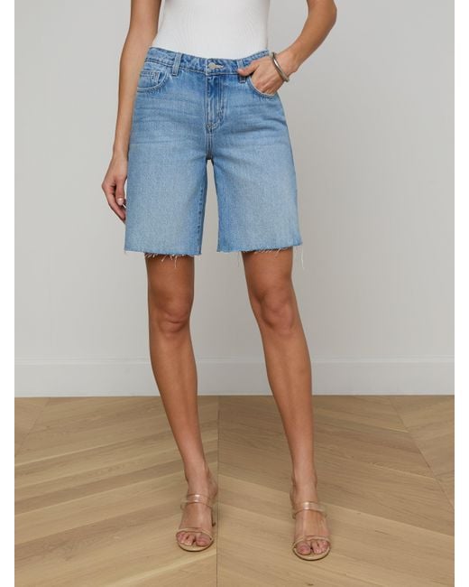 L'Agence Blue River Jean Bermuda Short