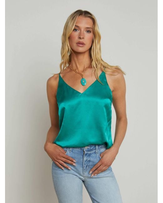 L'Agence Blue 'Agence Gabriella Silk Camisole