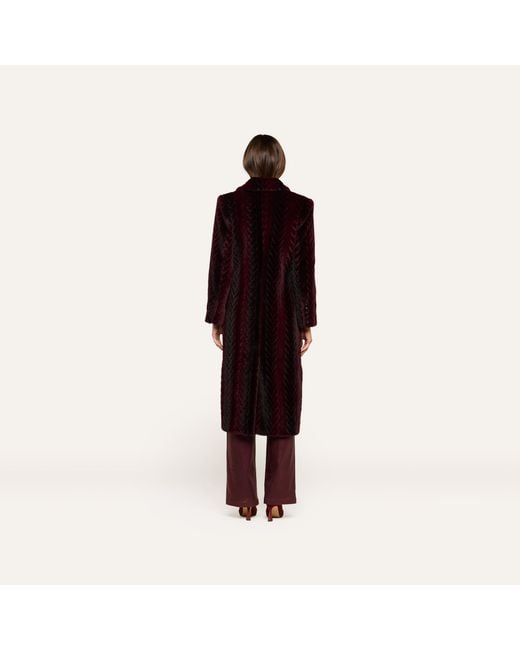 L'Agence Purple Icelyn Faux Fur Coat