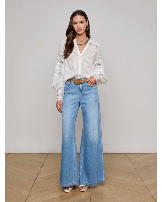 L'Agence White 'Agence Kiera Blouse Top