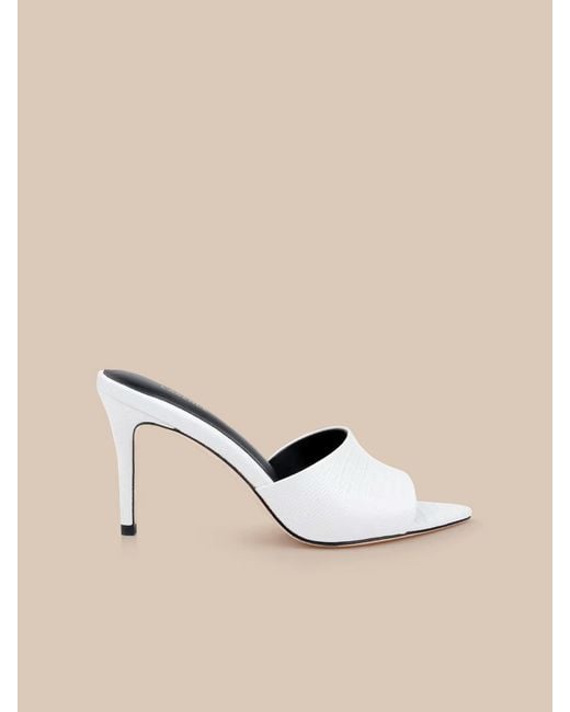 L'Agence Natural Lolita Leather Open-Toe Mule