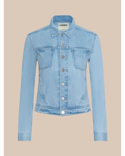 L'Agence Blue Celine Jean Jacket