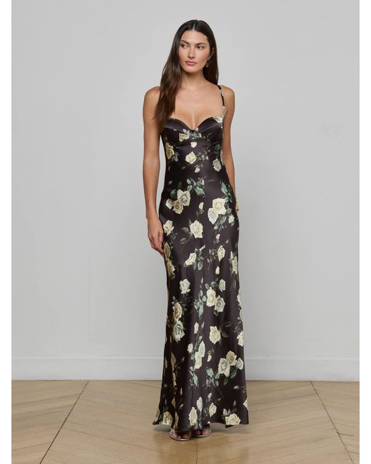 L'Agence White Sayla Silk Gown