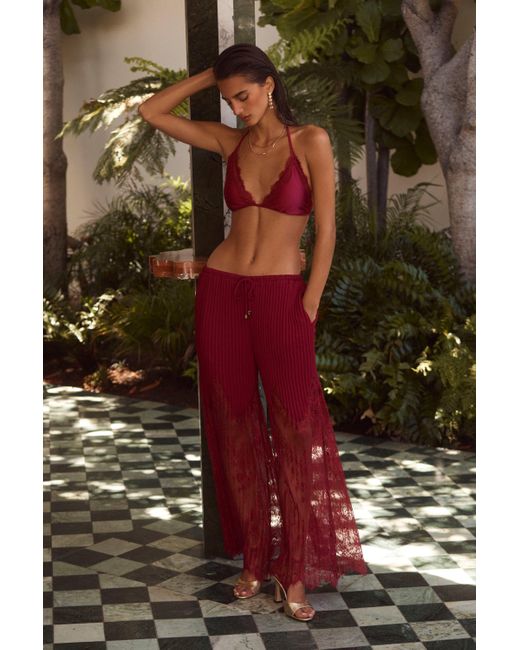 Pantalon De Plage Sharon, Bordeaux Profond L'Agence en coloris Red