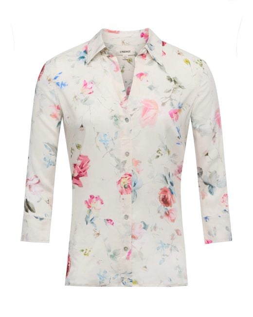 L'Agence White 'Agence Camille Blouse Top