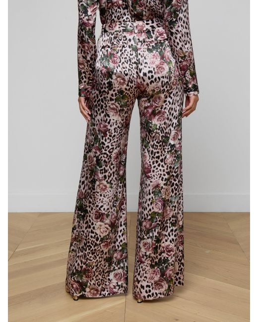 L'Agence White Pilar Silk Wide-Leg Pants