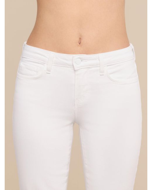 L'Agence White Cara Low-Rise Bootcut Jean