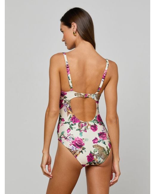 L'Agence Multicolor Amie Bandeau One-Piece Swimsuit