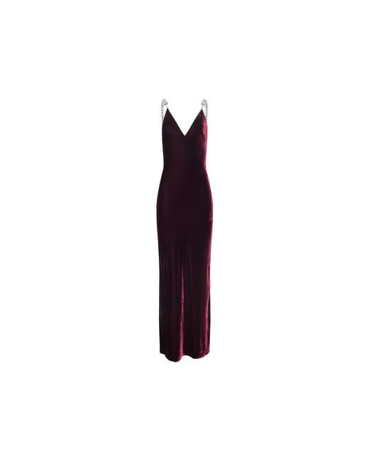 L'Agence Purple Saint Velvet Gown