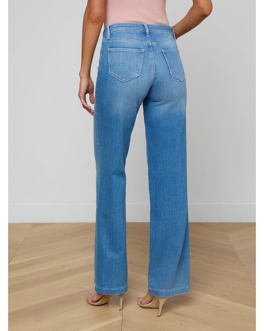 L'Agence Blue Clayton Wide-Leg Jean