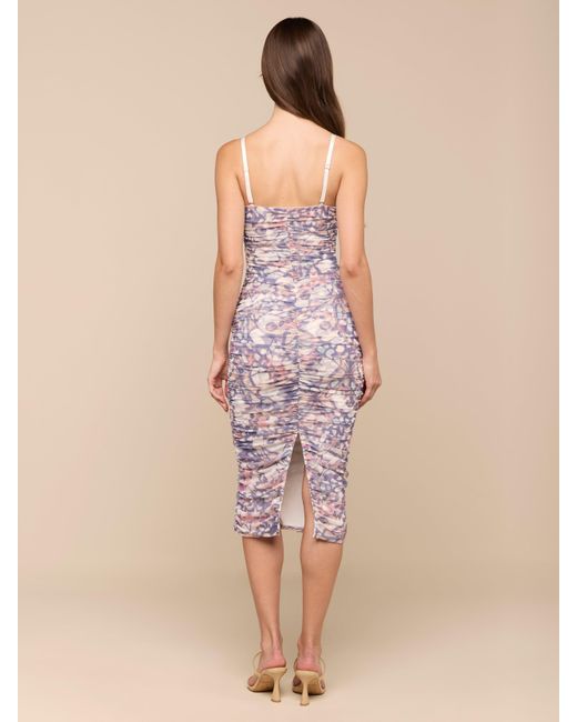 L'Agence Pink Caprice Midi Dress