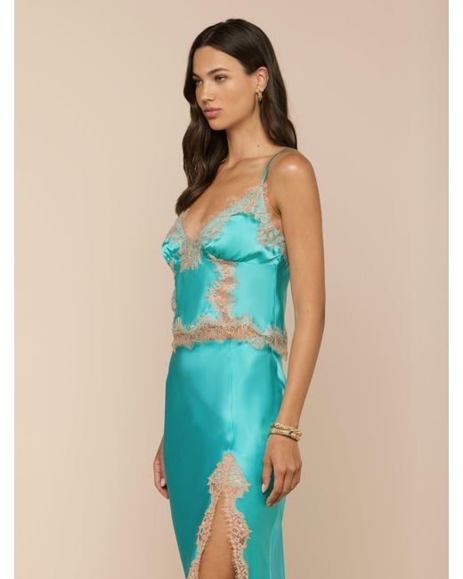 Camisole En Dentelle De Soie Kimber L'Agence en coloris Blue