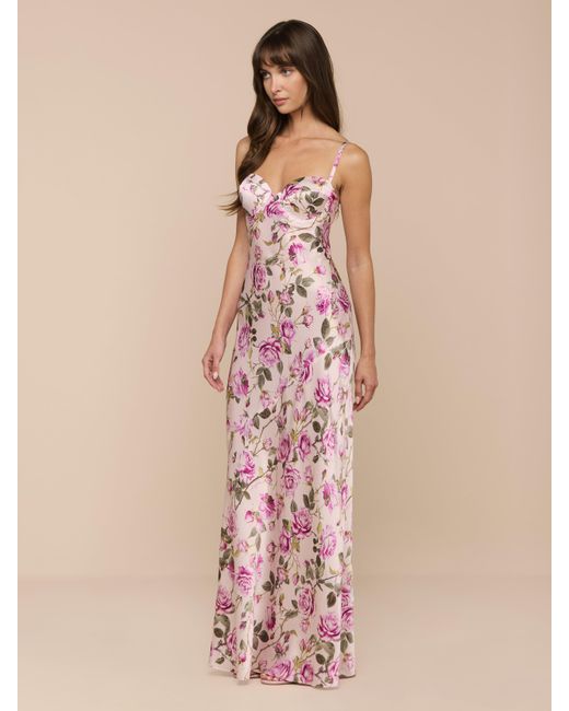 L'Agence Pink Sayla Silk Gown