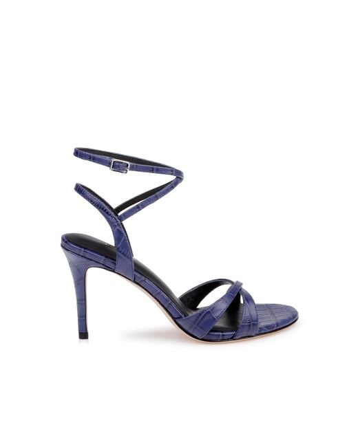 L'Agence Blue Miranda Leather Sandal