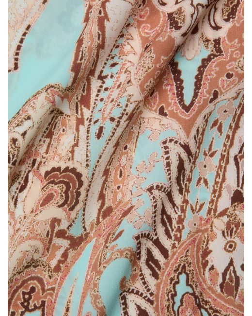Robe De Plage Elise, Bleu Glacé À Imprimé Cachemire Marron L'Agence en coloris Natural