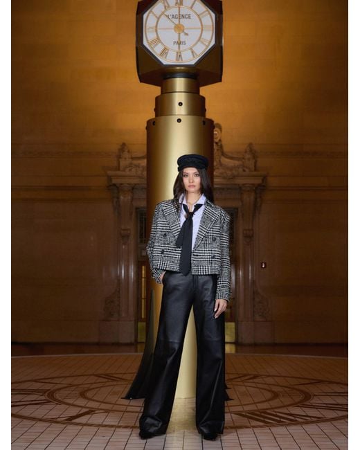 Trench Court Xoey, Noir À Motif Pied-De-Poule Ivoire L'Agence en coloris Gray