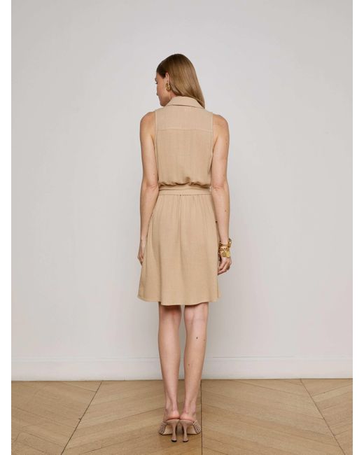 Robe En Lin Mélangé Cosima, Amande L'Agence en coloris Natural